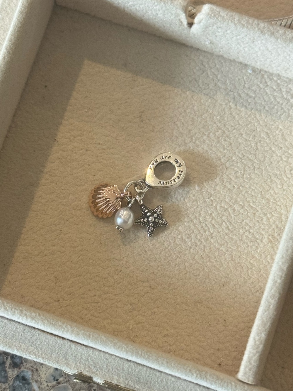 Pandora seashell trio charm new